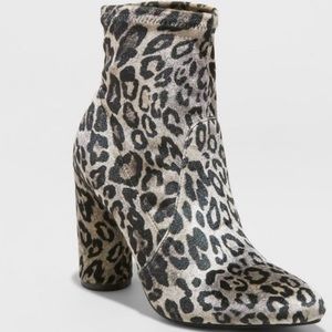 Leopard booties size 8.5